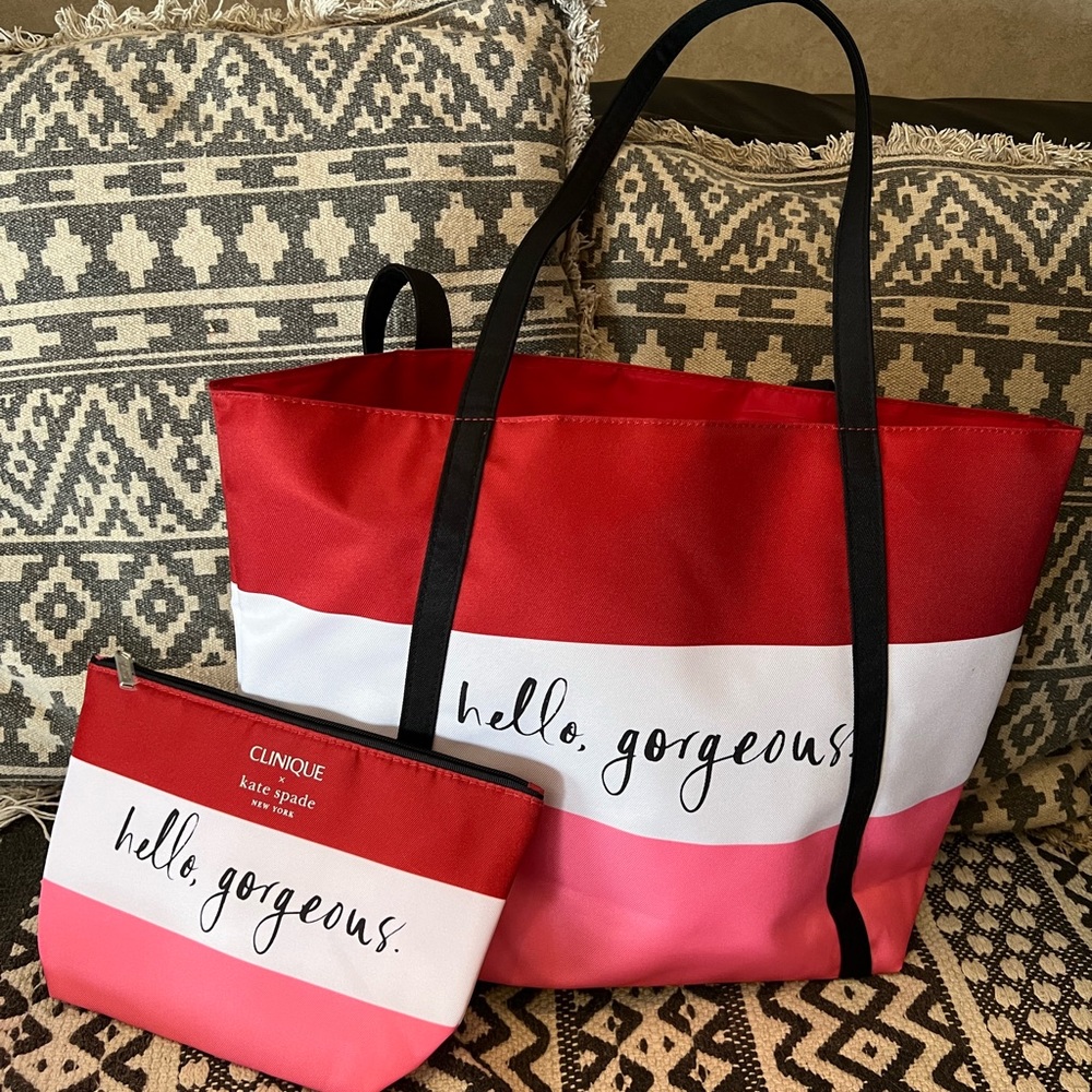 Tote bag, and cosmetic bag